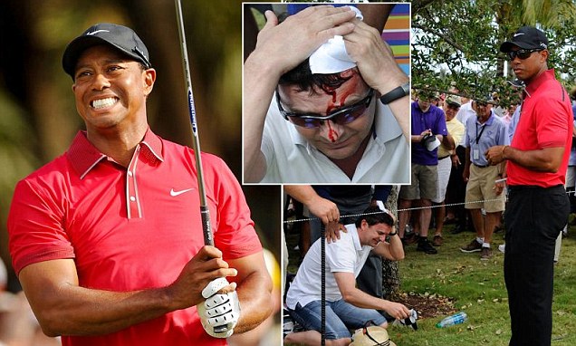 Tiger Woods Gagal Raih Poin Penting Malah Lukai Kepala Penonton 